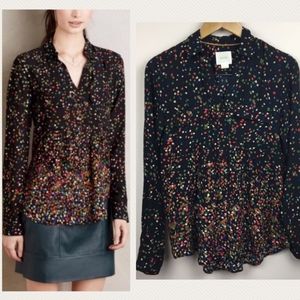 ANTHROPOLOGIE MAEVE Pintucked Wynwood Blouse